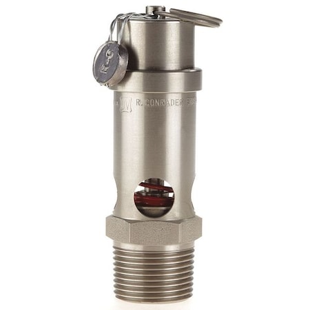 Conrader SRV530-3/4-V-SS-200 - Safety Valve,Soft Seat,3/4 In,200 PSI,SS