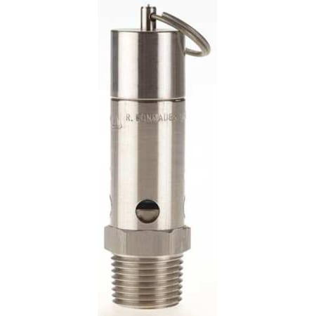 Conrader SRH375-1/2-SS-200 - Safety Valve,Hard Seat,1/2 In,200 PSI,SS