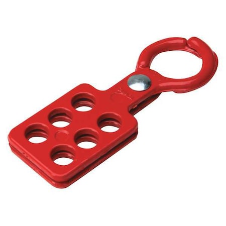 Brady 105720 - Lockout Hasp, Red, Aluminum, 6 Max. No. of Padlocks, 197/500 in Max. Shackle Dia.