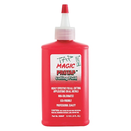 Tap Magic 30004P - Cutting Fluid, Pro Tap, Straight Oil, 4 fl oz, Can, Yellow