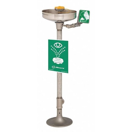Haws 7777 - Plumbed Eyewash, Floor Mount, Plumbed, 40 in H., 15 in W