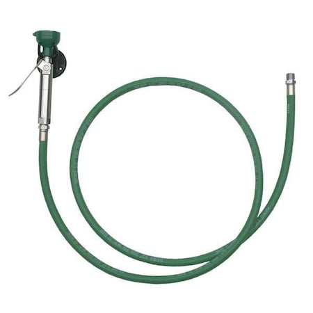 Haws 8901B - Drench Hose, Stand-Alone, Wall Mount, 8 ft Hose, 1/2 in NPT Inlet, Green