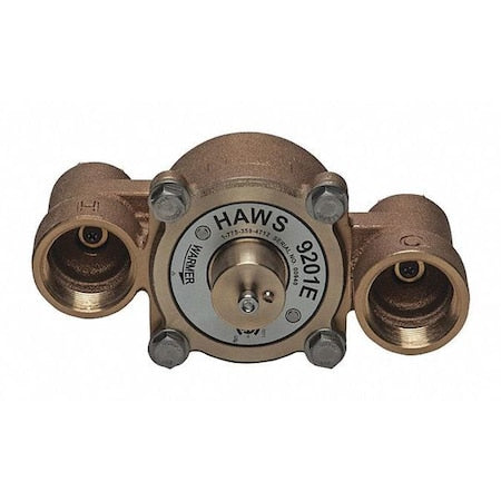 Haws 9201E - Emergency Mixing Valve, Brass, Yellow, For Use With, Eyewashes, Showers