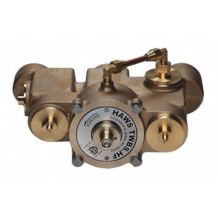 Haws TWBS.HF - Emergency Mixing Valve, Brass, Yellow, For Use With, Eyewashes, Showers
