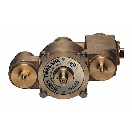 Haws TWBS.SHE - Emergency Mixing Valve, Brass, Yellow, For Use With, Eyewashes, Showers, Showers with Eyewash
