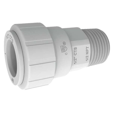 John Guest PSEI012826 - Push-Fit Adapter Fitting, 3/4 in Tube Size, Plastic, White