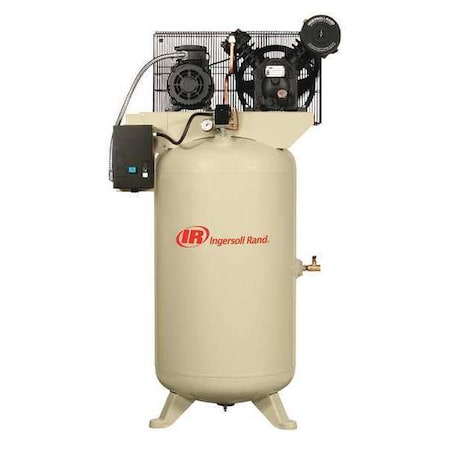 Ingersoll-Rand 2475N7.5-V-200/3 - Electric Air Compressor, 7.5 hp, 2 Stage