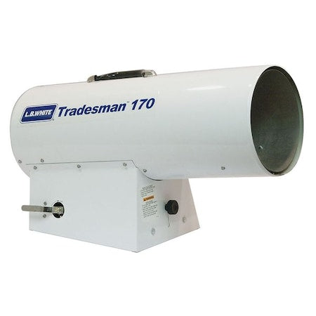 L.B. White CP170ESNN21163T - Portable Gas Torpedo Heater, Natural Gas, Direct Spark, 125,000 to 155,000 Btu H, 24 in L