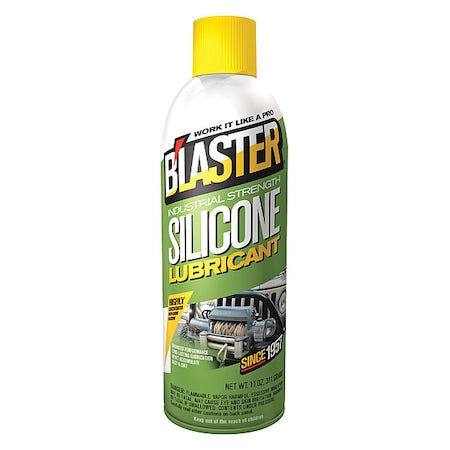 Blaster 16-SL - General Purpose Lubricant, 16 oz, Aerosol Spray Can, Silicone Base, 120 Degrees F Max Op Temp, Colorless, 16-SL Series