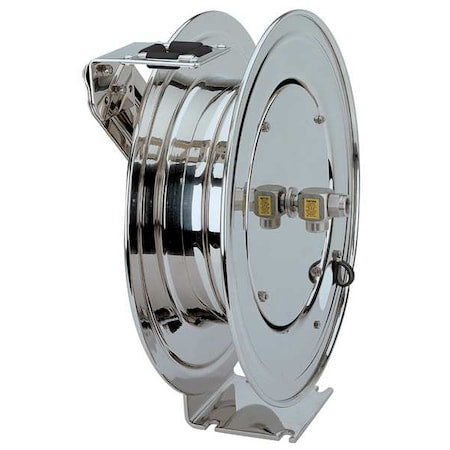 Coxreels MPL-N-350-SS - Spring Return Hose Reel, 3/8 in Hose Diameter, 50 ft Length, 3,000 psi Max. Pressure, Silver
