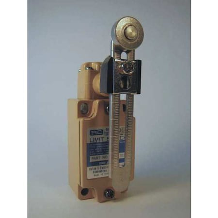 Relay And Control RCL-303 - Limit Switch, Adjustable Lever, Roller, 1 NC/1 NO, 10 A at 125 V AC, Actuator Location: Side