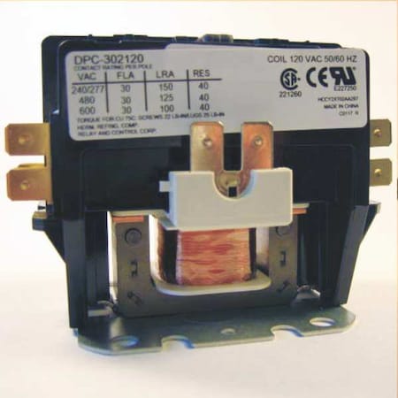 Relay And Control DPC-402120 - 120 VAC Definite Purpose Contactor 2 P 40 A