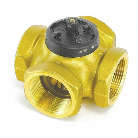 Danfoss 193B-1535 - Valve,1-1/2",4-Way,Brass,29.3 cv