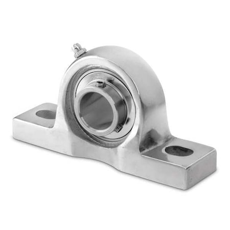 Tritan 2101101318 - Pillow Block Bearing, Stainless Steel Housing Material, Set Screw, Ball, 1-3/8 in Dia, Stainless Steel Insert Material
