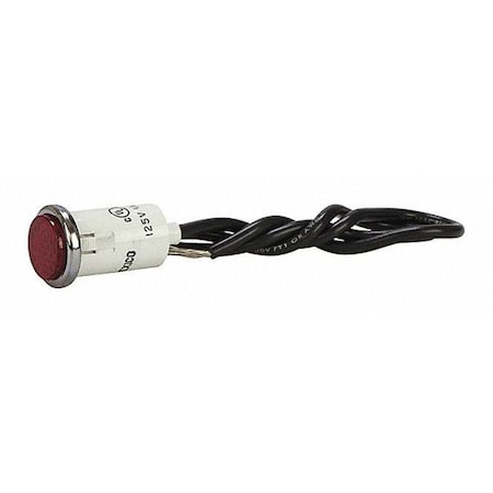 Nsi 79750LW - Round Indicator Red Lens .500 Cutout
