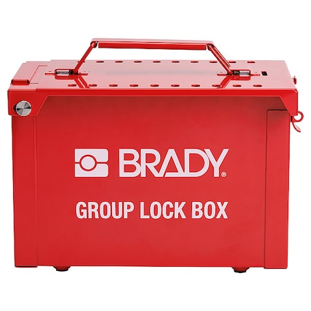 Brady 175462 - Group Lockout Box,9 in H,Red