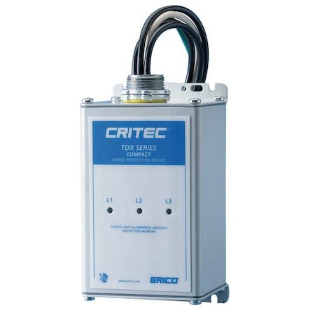 Nvent Erico TDX100C240 - Surge Protection Device, 1 Phase, 240 V, 2 Poles, 2 Wires + Ground