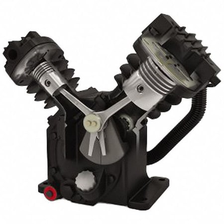 Ingersoll-Rand 18002410 - Bare Pump, 2 Stage, 1.3 qt Oil Capacity, 2 Cylinder