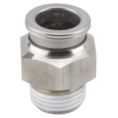 Smc KQG2H13-N04S - Strt, SS, Push-Fit 1/2 in, MNPT 1/2 in