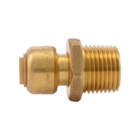 Sharkbite U110LF - Push-Fit Adapter Fitting, 1/4 in Tube Size, Brass, Brass
