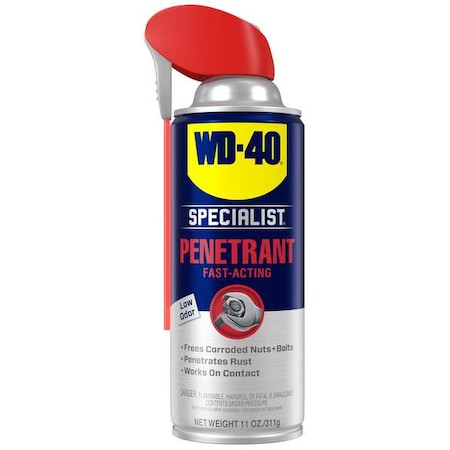 Wd-40 300004 - Penetrating Lubricant, 11 oz, Aerosol Spray Can, Mineral Oil Base, 400 Degrees F Max Op Temp, Not Rated, Colorless