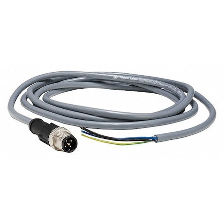 Telemecanique Sensors XZCPV1564L2 - Cordset,6.56 ft.,Gray,250 VAC/300 VDC