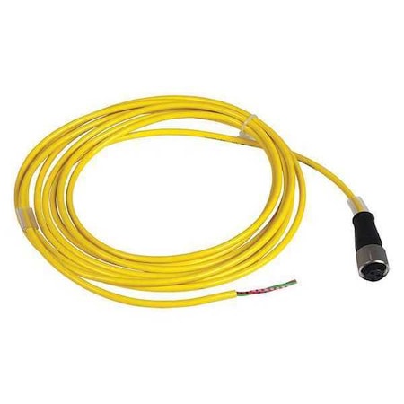 Telemecanique Sensors XZCPV1670L5 - Cordset,16.4 ft.,Yellow,250 VAC/300 VDC