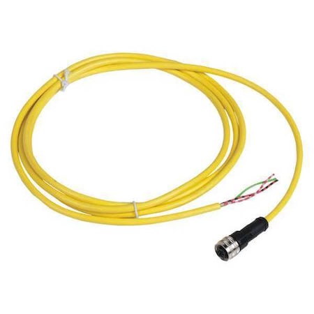 Telemecanique Sensors XZCPV1865L2 - Cordset,6.56 ft.,Yellow,250 VAC/300 VDC