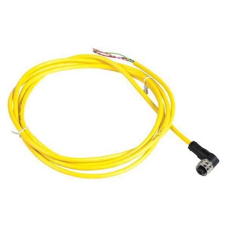 Telemecanique Sensors XZCPV1965L2 - Cordset,6.56 ft.,Yellow,250 VAC/300 VDC