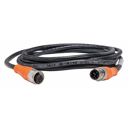 Telemecanique Sensors XZCRA151164D5 - Cordset,16.4 ft.,Black,250 VAC/300 VDC