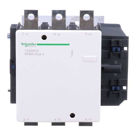 Schneider Electric T02GN13G7 - 120 VAC Non-Reversing Magnetic Contactor 3 P 270 A NEMA 5