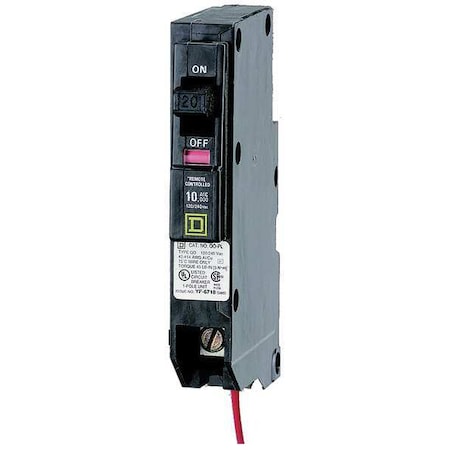 Schneider Electric QO120PLILC - Miniature Circuit Breaker, QO Series, 20 A, 1 Pole, 120/240 V AC, 10k A at 120/240 V AC