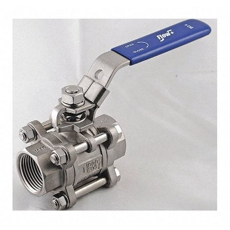 Flow Plus 40B046666RRSE - Ball Valve, 4", 1000 psi, CF8 M, 3 pcs, Connection Type: FNPT x FNPT