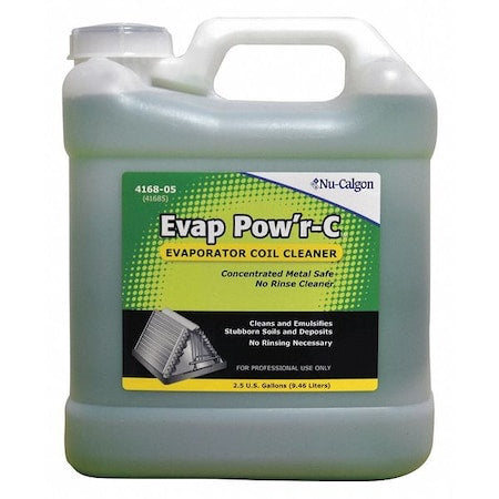 Nu-Calgon 4168-05 - Evap Pow'r-C Evaporator Liquid Coil Cleaner,2.5 gal Jug, Green