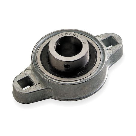 Dayton 1A397 - 2 Holes, Rhombus Housing, Flange Mount Bearing, Radial Ball, 5/8 in Dia, Zinc Die Cast, Set Screw