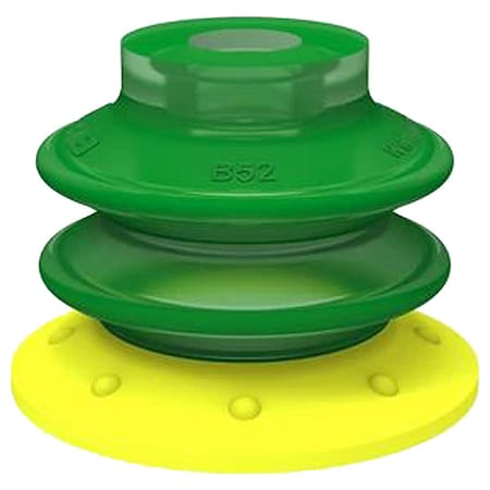 Piab BX52P.4K.05AD.F - Vacuum Cup,PUR,Yellow,2.087 in dia.,PK5