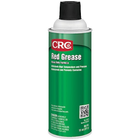 Crc 03079 - Multipurpose Grease, 16 oz, Aerosol Spray Can, Mineral Base, 300 Degrees F Max Op Temp, Red, Red Grease Series