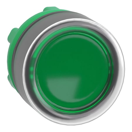 Schneider Electric ZB5AW533 - Push Button Operator, Flush, Momentary Action, Push Release, Illuminated, Green
