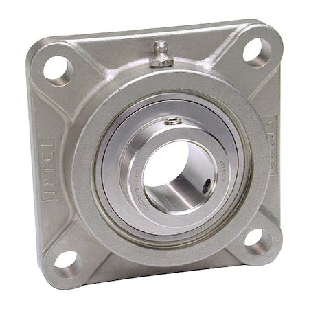Iptci SUCSF210-31 - 4 Holes, Flange Bracket Housing, Flange Mount Bearing, Radial Ball, 1-15/16 in Dia, Stainless Steel, Set Screw