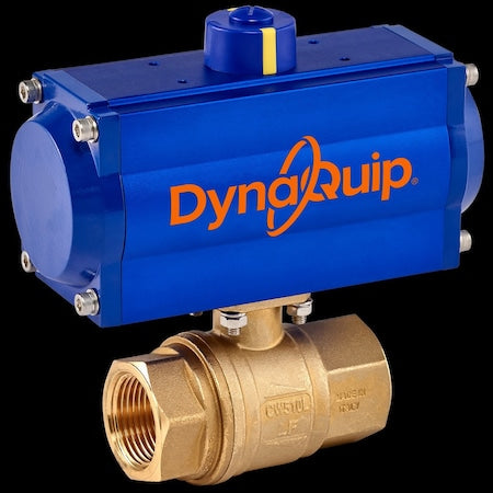 Dynaquip Controls PHH28ATUDA034A - 2" FNPT Brass Pneumatic Ball Valve Inline