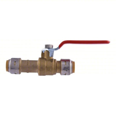Sharkbite UR24735G - Manual 2-Way Ball Valve,Push,Brass