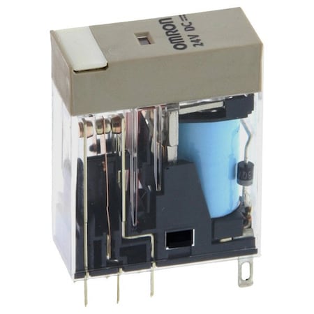 Omron G2R-2-SD DC24(S) - General Purpose Relay, Square, 21.6 m A, 8 Pins, Plug-in
