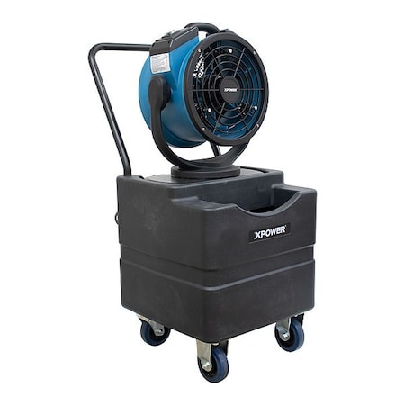 Xpower FM-68WK - Industrial Misting Fan, Floor, Pedestal Mount, Not Applicable Blade Dia, 115 V AC, 1,000 cfm