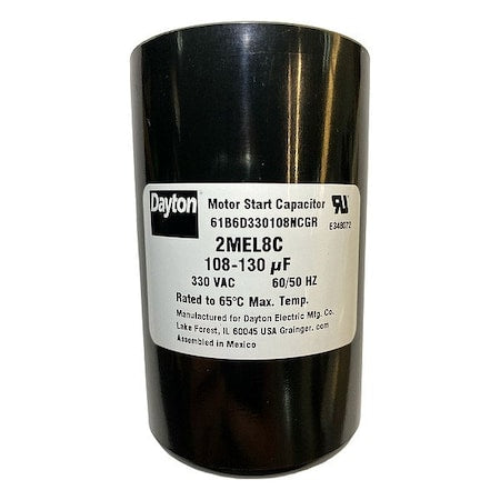 Dayton 2MEL8 - Motor Start Capacitor, Round
