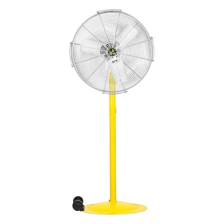 Jan Fan JF-MAC20-DCS-S - Circulating Fan,20in Dia,Silver,Mobile