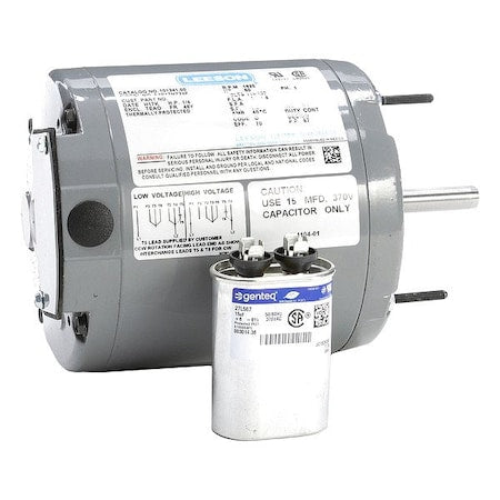 Leeson 101341.00 - Farm Duty Motor, Permanent Split Capacitor, 1/4 HP, 115/230 V AC, 1,625 Nameplate RPM, 48 Y Frame