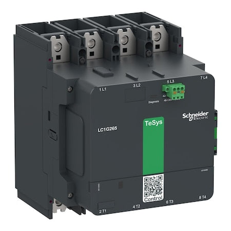 Schneider Electric LC1G5004EHEN - IEC Magnetic Contactor, 1 NC/1 NO, 48 V-130 V AC/DC, 4 P, Spring Type