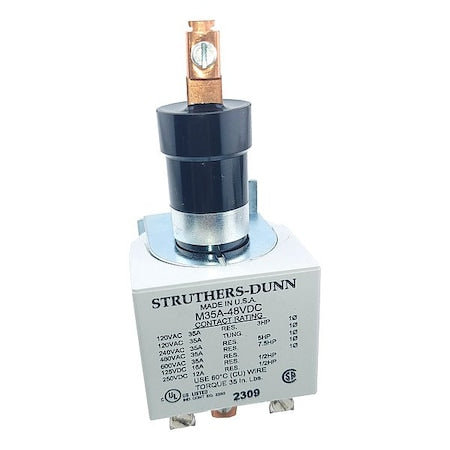 Struthers-Dunn M35A-48VDC - Mercury Displacement Contactor,1 NO,48 VDC