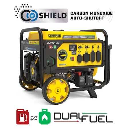 Champion Power Equipment 201508 - Portable Generator, Gasoline/Propane, Electric, Recoil Start, 120/240 V AC