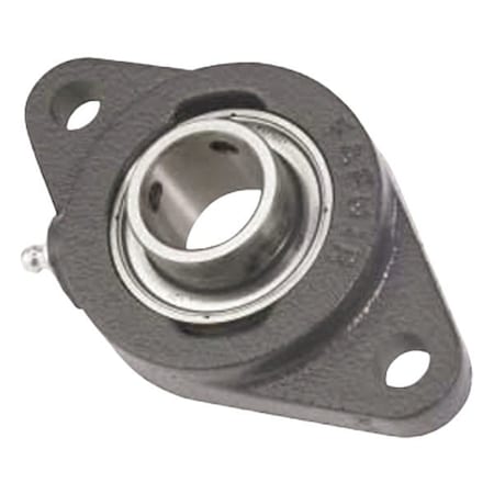 Timken YCJTM 1 3/16 SGT - 2 Holes, Rhombus Housing, Flange Mount Bearing, Radial Ball, 1-3/16 in Dia, Cast Iron, Set Screw